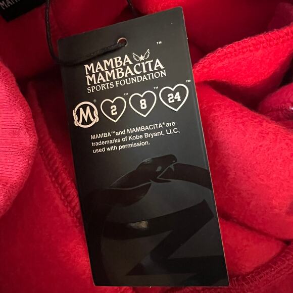 MAMBA MAMBACITA Red Unisex Sweatpants Size M Athletic Casual Gianna Kobe Bryant - Picture 12 of 14
